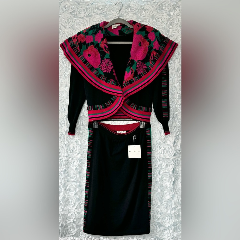 Kansai Yamamoto KBS Vintage Sweater and NWT Skirt Set 1980 Women’s Set Sz Small